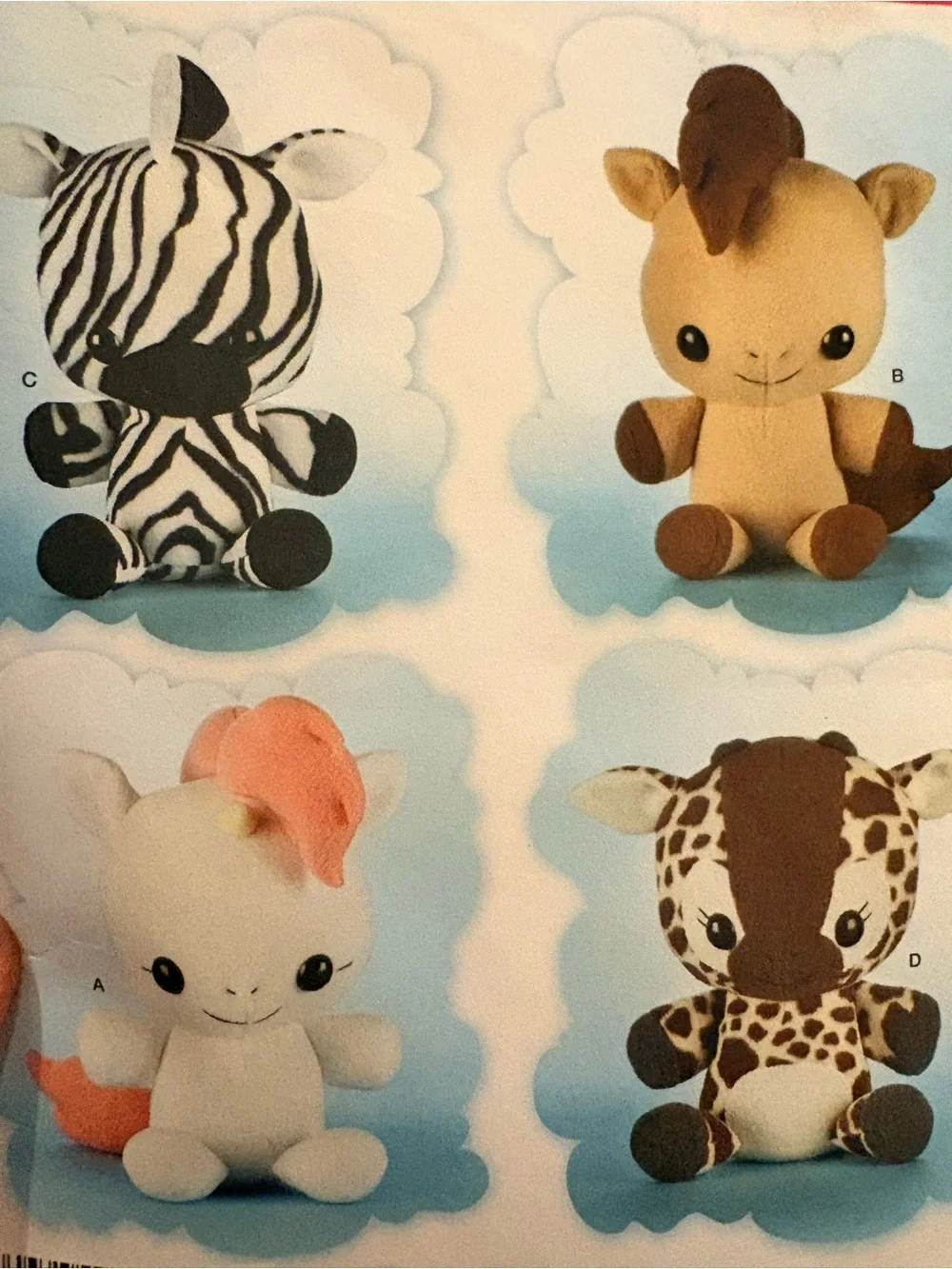 BN UNCUT SIMPLICITY 8034 OS SEWING PATTERNS STUFFED ANIMALS
